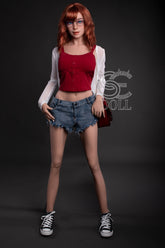 166cm C cup red hair American sex doll Bonnie